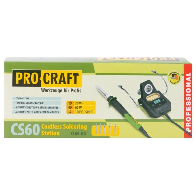 Аккумуляторная паяльная станция Procraft CS60 (без акб и зу)