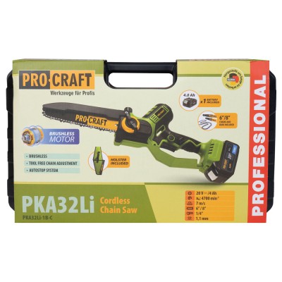 Аккумуляторная цепная пила Procraft PKA32Li (С 1 акб) Кобура