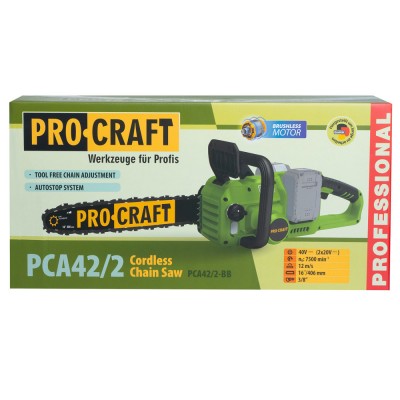 Аккумуляторная цепная пила Procraft PCA42/2 (Без АКБ и ЗУ)