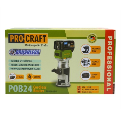 Аккумуляторный фрезер Procraft POB24 (с 1 АКБ и ЗУ)