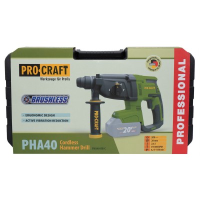 Аккумуляторный перфоратор Procraft PHA40 Кейс (без АКБ и ЗУ)
